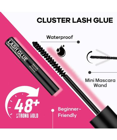 Shop 3-in-1 Lash Glue Remover & Applicator Kit | Waterproof Cluster Lash Glue & Gentle Tweezers for Home Use - 5ML - Buy Online on GoSupps.com