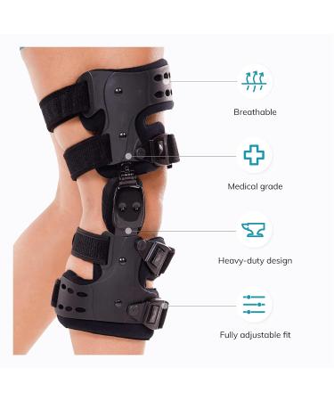 BraceAbility Unloader Knee Brace for Osteoarthritis Pain Relief - Left Knee Support for Tricompartmental OA, Valgus Unloading, and Cartilage Repair - Buy Online on GoSupps.com