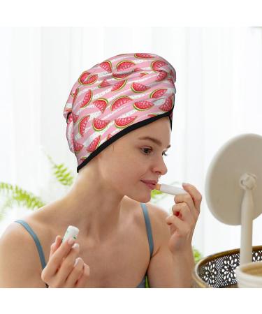 Hair Towel Wrap - Quick Drying Hair Turban with Button in Sweet Watermelon | Eco-Friendly Hair Drying Towel - Buy Online on GoSupps.com