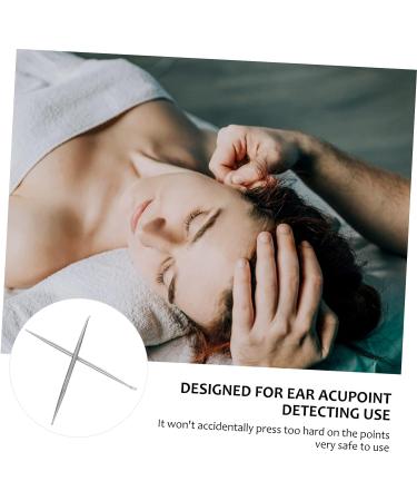 DOITOOL 10 Pcs Auricular Point Probe Pen Ear Cleaning Tool Kit Silver - Acupressure Massage Ear Wax Remover Spoon Set - Buy Online on GoSupps.com