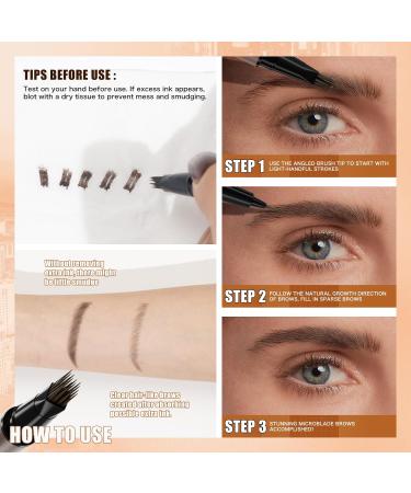 Crayon sourcils Waterproo Micro Waterproo pour femme crayon sourcils 2 en 1 double extr mit pointe carr e inclin e 4D et pointe ultra fine sourcils ressemblant des cheveux sauvages 05 Noir - Buy Online on GoSupps.com