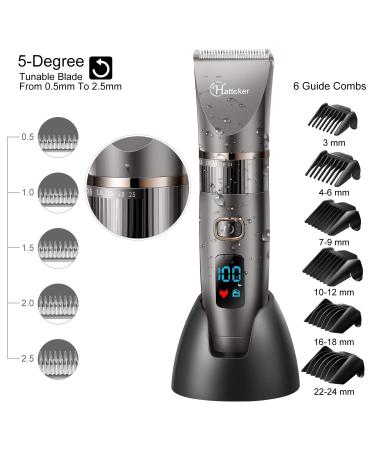 Hatteker Men's 3-in-1 Beard & Hair Trimmer Kit â€“ Cordless, Waterproof Grooming Tool - Buy Online on GoSupps.com