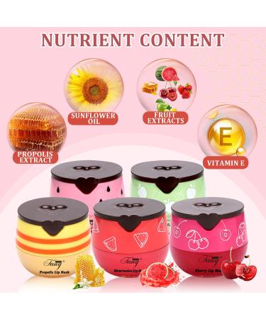 Honey Lip Balm Bee Lip Balm Honey Pot Moisturizing Lip Mask Overnight Hydrate Repair Prevent Dry Cracked Lip Care (5 Honey+Strawberry+Watermelon+Apple+Cherry) Honey+Strawberry+Watermelon+Apple+Cherry 5 - Buy Online on GoSupps.com