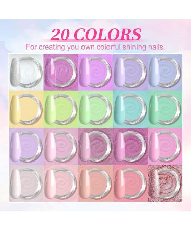 Saviland 31PCS Dip Powder Nail Kit Starter- Colorful Garden Series - 20 Colors Dipping Powder Set & 15ml Dip Powder Liquid Set - Manicure Tools Kit for Home DIY Nail Salon Prom A1 - Buy Online on GoSupps.com