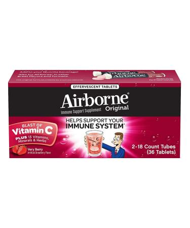 Airborne Immune Support Tablets - 36 Count - Very Berry (3 Pack)