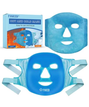Cooling Face Mask Cold Gel Face Mask Refreshing Mask Hot and Cold Compress for the Face to Relieve Stress Can be used on both sides Reusable