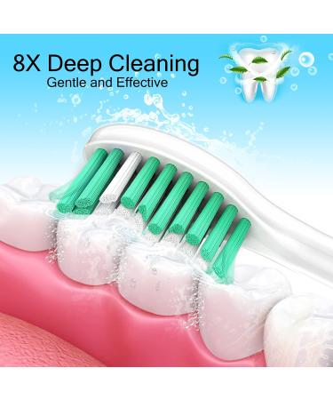 Toptheway Replacement Toothbrush Heads for Philips Sonicare E-Series - 4 Pack Compatible with HX7022/66 HX5610 Models - Buy Online on GoSupps.com