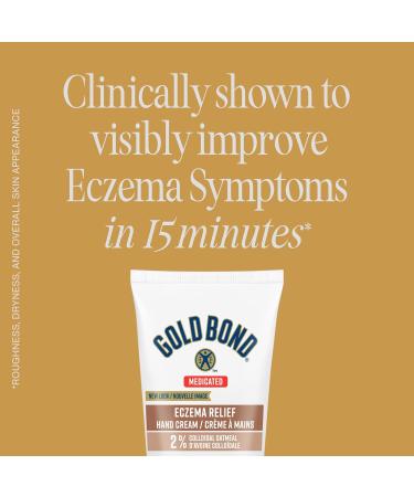 Gold Bond Medicated Eczema Relief Hand Cream 85ml Tube Steroid Free Moisturizing Hand Cream With 2% Colloidal Oatmeal to Relieve Rashes Itching and Irritation Associated With Eczema - Buy Online on GoSupps.com