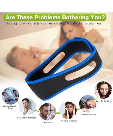 New Upgrade Anti Snoring Chin Strap for Men and Women - Adjustable, Effective Stop Snoring Aid for Better Sleep - Buy Online on GoSupps.com