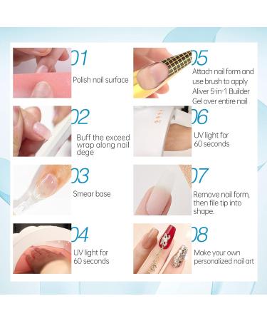 5 in 1 Builder Gel - Base Strengthening UV/LED Nail Polish Coat for Hard Strong Nails - 15ML Clear Gel - Buy Online on GoSupps.com