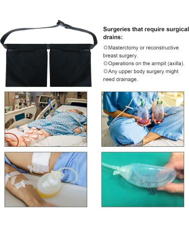 Mastectomy Drain Holder & Adjustable Pouch | Post-Surgery Recovery Supplies for Tummy Tuck - Buy Online on GoSupps.com