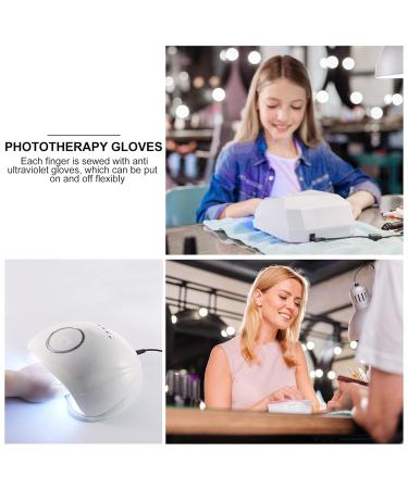 Lurrose 2Pcs Nail UV Shield Gloves Black Manicure Finger Gloves for Hand Protection from Nail Dryer Ideal for International Shipping - Buy Online on GoSupps.com