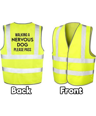 Spoilt Rotten Pets Walking A Nervous Dog Please Pass Reflective High Visibility Lightweight Hi Viz Safety Vest - Buy Online on GoSupps.com