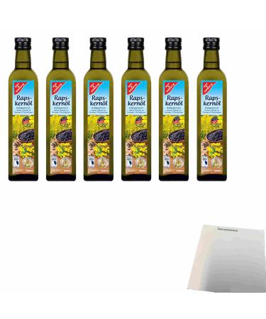 Good & Cheap Native Rapeseed Oil Cold Pressed Pack of 6 (6x500 ml Bottle) + usy Block