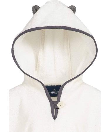 Morning Star Badeponcho for Kids | 100% Cotton Hooded Towel & Bathrobe - Oeko-Tex Certified Cream Raccoon for Ages 1-3 - Buy Online on GoSupps.com