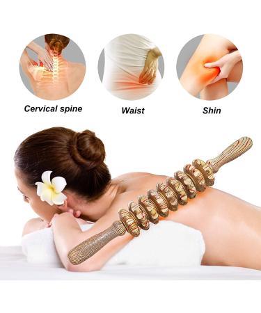 Deston Wooden Massager Stick for Fascia Cellulite Muscle & Abdomen - Body Therapy Tool - Buy Online on GoSupps.com