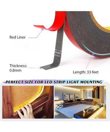 Double Sided Tape  Heavy Duty Mounting Tape  33FT x 0.4IN Adhesive Foam Tape 3M Quality for Home Office Car Automotive Decor - Buy Online on GoSupps.com