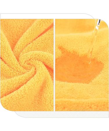 Ultra-Absorbent Microfiber Hair Towel Turban for Curly & Thick Hair Fast Drying & Frizz Control (Yellow) - Buy Online on GoSupps.com