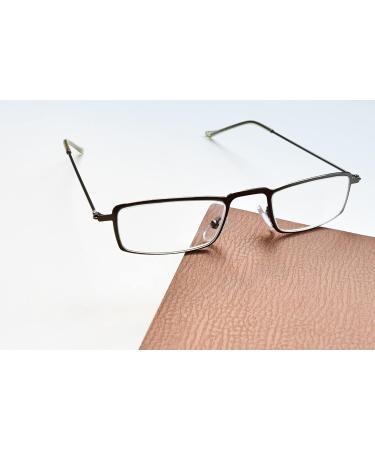 Eyekepper 5 Pack Half-Eye Reading Glasses - Gunmetal Thin Metal Frames +1.5 - Buy Online on GoSupps.com