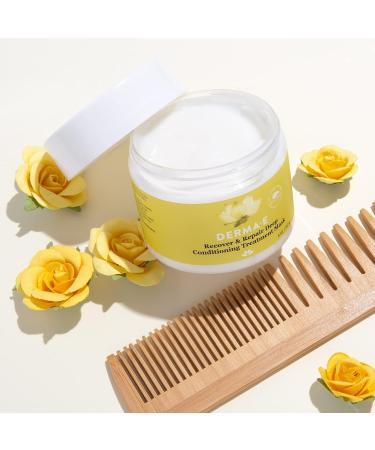 DERMA E Recover & Repair Argan Oil Hair Mask - Hydrating Treatment for Dry, Damaged, Color Treated, and Frizzy Hair 5 Oz - Buy Online on GoSupps.com