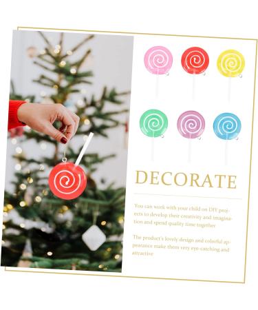 ibasenice 18 Pcs Lollipop Model Tree Hanging Ornaments Candy Cane Decoration Lollipop Props Miniature Landscape Decor Rainbow Swirl Lollipop Toys Models Plastic Child House Window 6X3.2CMx3pcs 1 - Buy Online on GoSupps.com