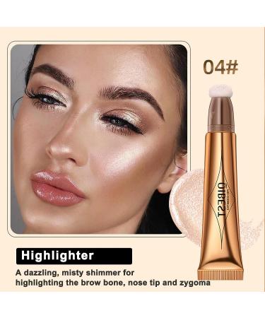Shimmer Liquid Highlighter Stick with Cushion Applicator - Lightweight Body and Face Makeup - Buy Online on GoSupps.com