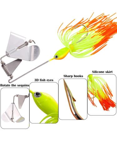 Sougayilang Buzzbait Spinnerbait Jigs - Bass Pike Fishing Lures (4PCS) - Buy Online on GoSupps.com