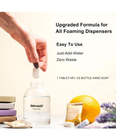flowcheer Foaming Hand Soap Starter & Refill Bundle Crystal Frosted Glass Foaming Hand Soap Dispenser + 28 Scented Soap Refill Tablets (28 9 fl oz) Variety Fragrance Airbnb Exclusive Value Set - Buy Online on GoSupps.com