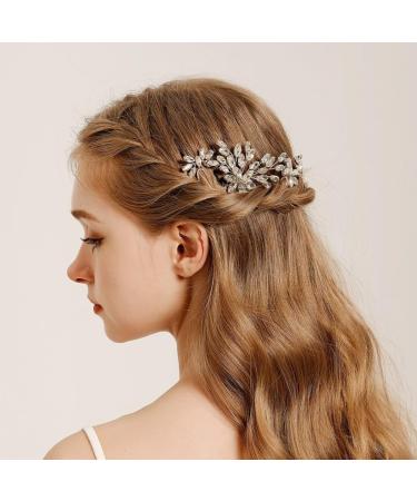 Rhinestone Hair Side Comb Shining Hair Barrettes Wedding Hair Comb Crystal Hair Accessories Bridal Head Pieces for Women and Girls - Buy Online on GoSupps.com