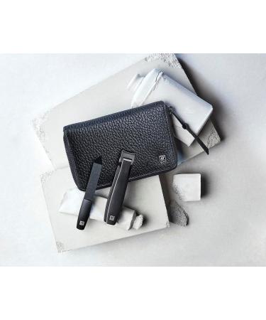 ZWILLING Premium Black Edition 4 Piece Genuine Leather Snap Closure Travel Set with Nail Clippers and Cuticle Cutter - Buy Online on GoSupps.com
