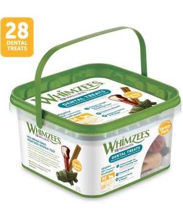 Whimzees 330048 Natural Variety Value Pack Medium or/Whgr/Wh 29.6 oz 1Piece Vegetable Medium & Natural Grain Free Long Lasting Dental Dog Treats Daily Use Packs Extra Small - Buy Online on GoSupps.com