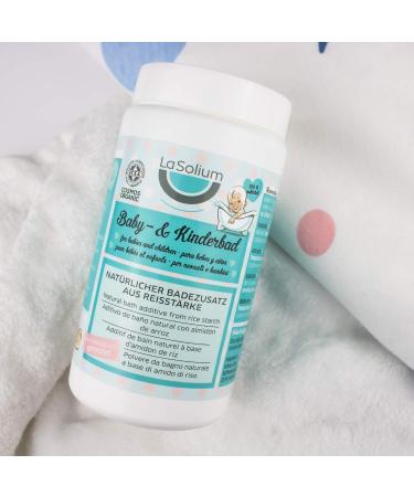 Organic Natural Baby Bath Additive | Talc-Free with Rice Strength Quince & Mallow Extracts - 100% Gentle & Perfumed for Children - Buy Online on GoSupps.com