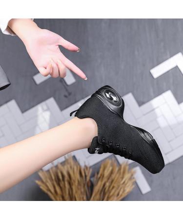 Women's Jazz Shoes - Lace-up Breathable Split Sole Dance Shoes for Sports & Walking - 41 EU Black - Buy Online on GoSupps.com