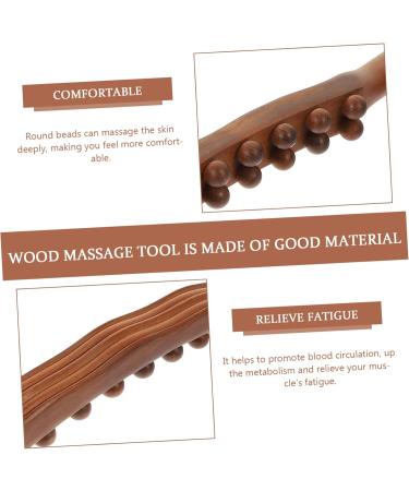 Healeved 5-Stick Rollstab Massage Device - 20 Wooden Massage Balls Gua Sha Stick Head & Muscle Roller for Ultimate Back Relaxation - Buy Online on GoSupps.com