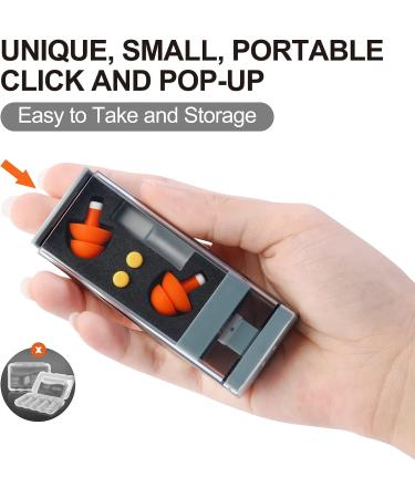 Silicone Soft Ear Plugs for Side Sleepers - 32dB Noise Reduction, Reusable Washable - 3 Pairs for Sleep, Work, Study, Snoring, and Travel | Orange - Buy Online on GoSupps.com