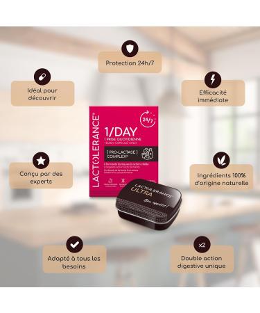  Lactol rance LACTOLERANCE ULTRA Discovery Pack + 1/DAY Lactase + Lipase + Probiotics Lactose + Fat Digestion + Microbiota  - Buy Online on GoSupps.com