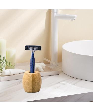 Eco-Friendly Bamboo Manual Razor Holder | Freestanding Safety Razor Stand for Two Edges - Buy Online on GoSupps.com
