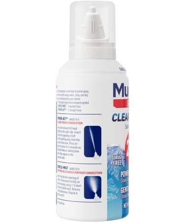 Mucinex Sinus Clear & Cool Saline Nasal Spray & Sinus Rinse with Aloe & Menthol Drug-Free Non-Drowsy Nasal Irrigation with 2-in-1 Jet + Mist Spray Nozzle for Cold & Allergy Season 4.5 oz 4.5 Ounce (Pack of 1) - Buy Online on GoSupps.com