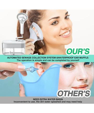 Rechargeable Automatic Ear Wax Removal Tool - Ear Cleaning Washer Kit for Adults & Kids (White) - Buy Online on GoSupps.com