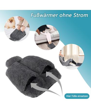 Buy Electric-Free Foot Warmer & Waist Cover for Pain Relief | 2L Hot Water Bottle for Cold Feet - Gray 35.5x30.5 cm | Ideal for Men & Women - Buy Online on GoSupps.com