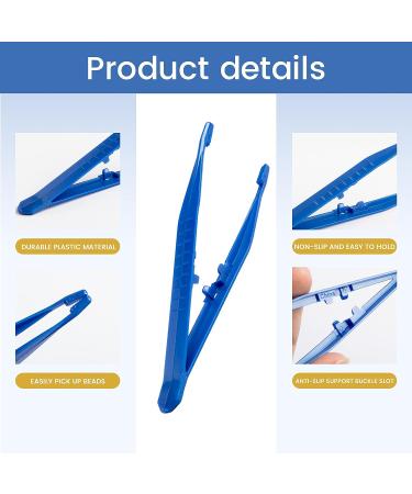 MEABEN 100 Pcs Plastic Craft Disposable Tweezers - Bulk Priced Blue Forceps for DIY Art Crafts - Buy Online on GoSupps.com