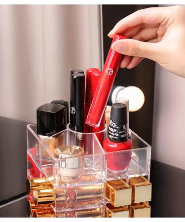 Sooyee 360 Degree Spinning Lipstick Organizer - 53 Spaces Acrylic Cosmetic Display Case - Buy Online on GoSupps.com