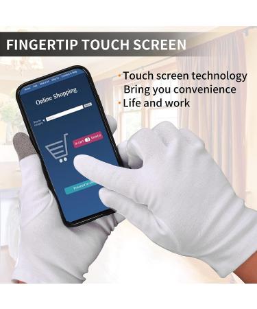 WLLHYF Moisturizing Gloves - White Cotton Touch Screen Gloves for Men & Women | Overnight Spa Cosmetics Treatment for Dry Hands | 1 Pair - Buy Online on GoSupps.com
