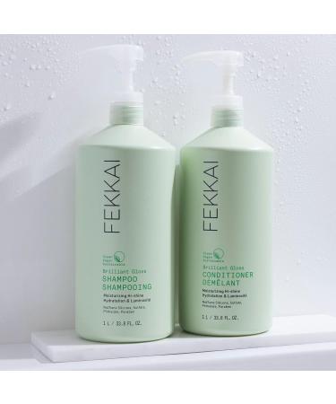 Fekkai Brilliant Gloss Shampoo 1L Revives & Nourishes Dry Frizz-Prone Hair Salon Grade, EWG Compliant, Vegan & Cruelty-Free - Buy Online on GoSupps.com