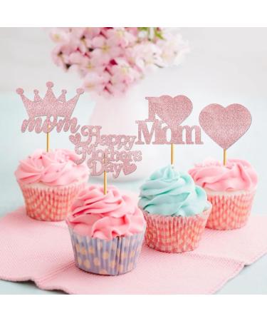 24Pcs Rose Gold Mothers Day Cupcake Topper Mothers Day Cupcake Picks Happy Mothers Day Cupcake Topper Mothers Day Cupcake Decorations - Buy Online on GoSupps.com