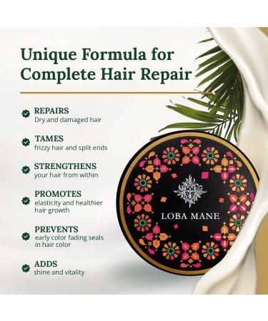 Loba Mane Hair Mask - Deep Conditioner for Curly Hair - Repair Treatment Mask - Color Safe Natural & Organic - 5oz - Buy Online on GoSupps.com