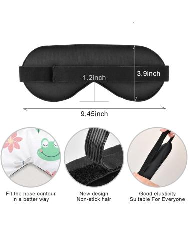 Haskirky Light Blocking Eye Mask - Adjustable Breathable Adult Men and Women Travel Mask for Business Trips, Yoga, Meditation - Deep Sleep Comfort with Dragonfly Frog Design - Buy Online on GoSupps.com
