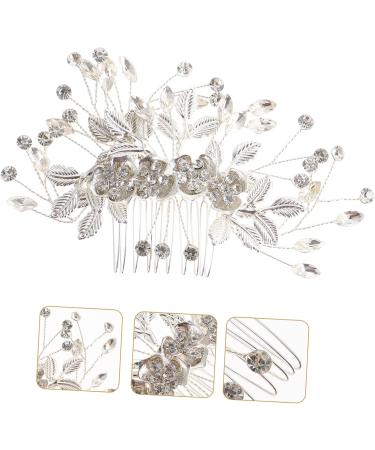 DOITOOL Bridal Hair Comb Hair Comb Bride Wedding Decor Rhinestone Decor Rhinestone Headpiece for Women Wedding Decoration Exquisite Hair Comb Pearl Decor Tiara Rose Hair up Alloy - Buy Online on GoSupps.com