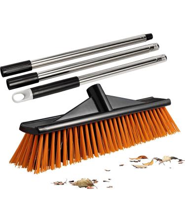Stiff Floor Brush Scrubber Stiff Bristle Scrubber - Portable Floor Scrub Brush Grout Brush Outdoor Sweeping Brush for Warehouses Garages Balconies Decks Swimming Pools Rowces 40cm - Buy Online on GoSupps.com