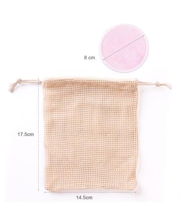 Buy Lyydan 16-Piece Reusable Cotton Pads & Makeup Puffs Set - Eco-Friendly Facial Cleansing for All Skin Types - Includes Laundry Bag (Pink) - Buy Online on GoSupps.com